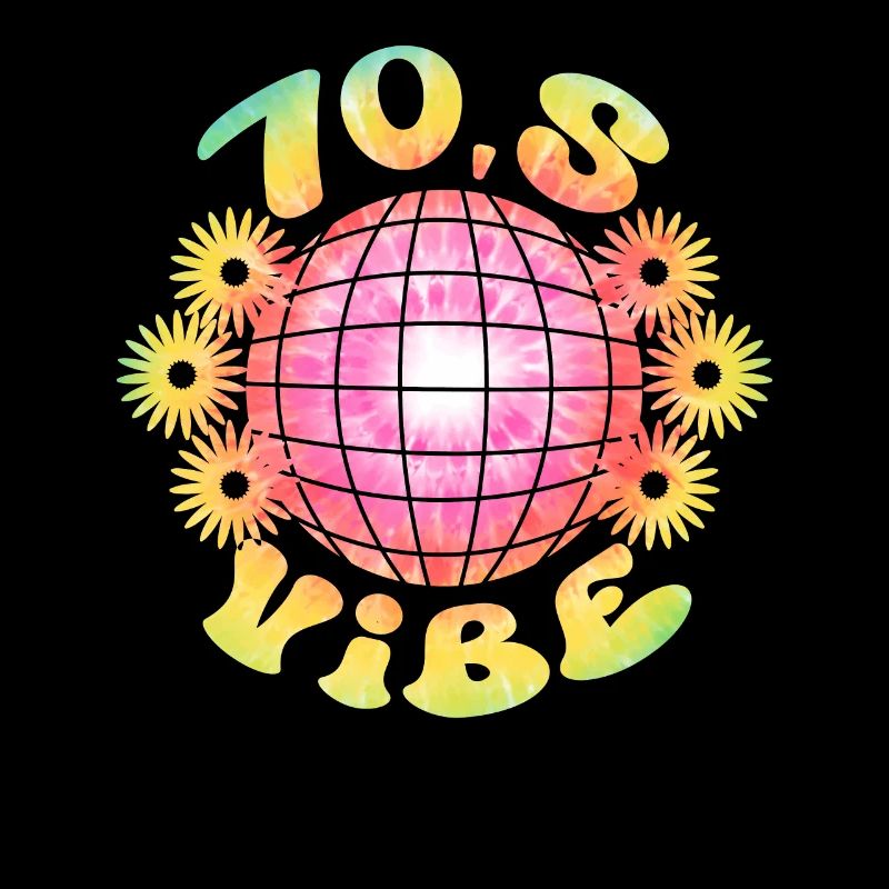 Disco Groovy Hippie 70s 80er Vintage Siebziger
