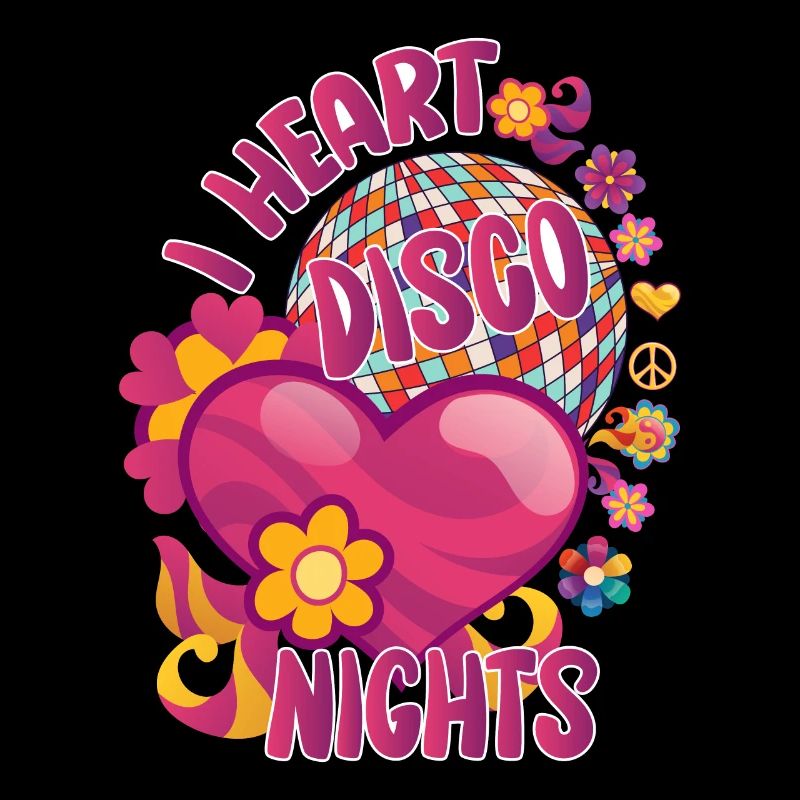 Disco Groovy Hippie 70s 80er Vintage Siebziger