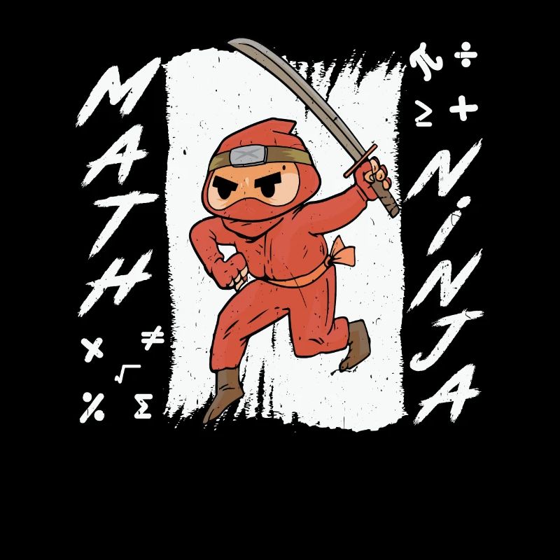 Drôle Math Ninja Mathématiques Geek Nombres