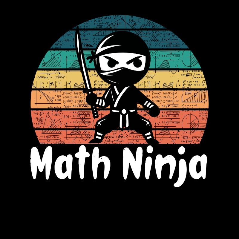 Drôle Math Ninja Mathématiques Geek Nombres