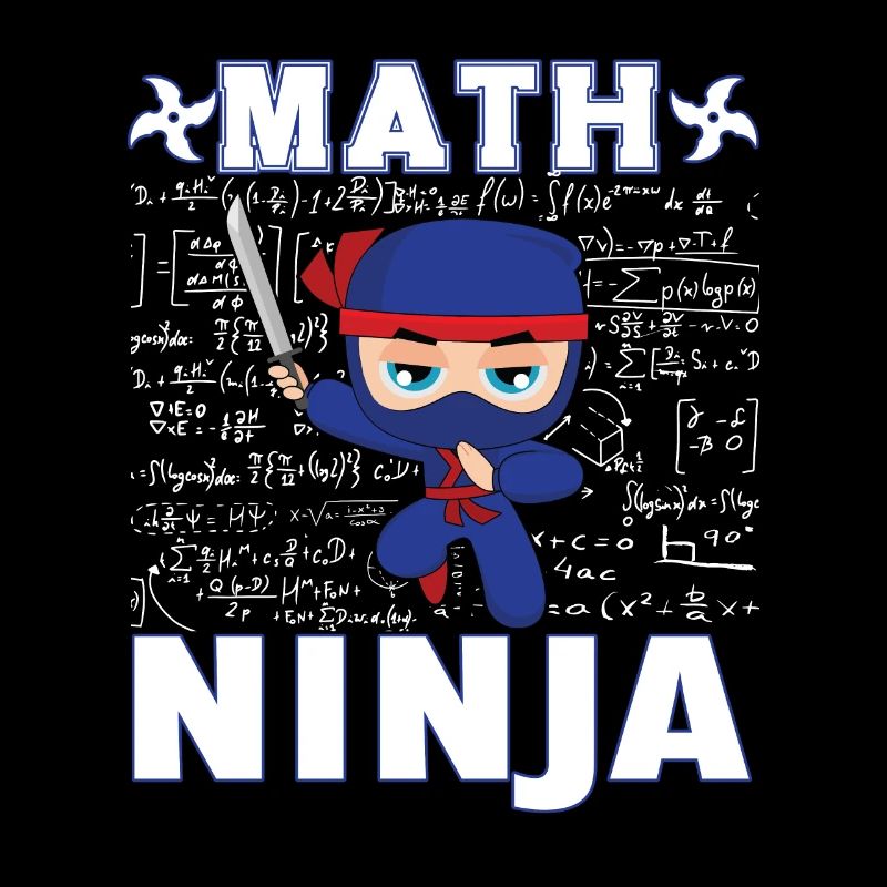 Drôle Math Ninja Mathématiques Geek Nombres