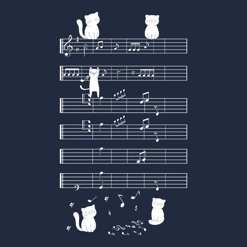 Chats jouant avec un chat de note de musique