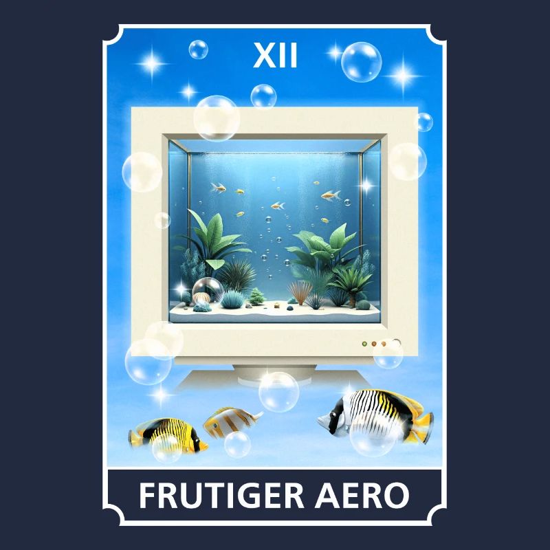 Frutiger Aero Aesthetic Tech Ordinateur Aquarium