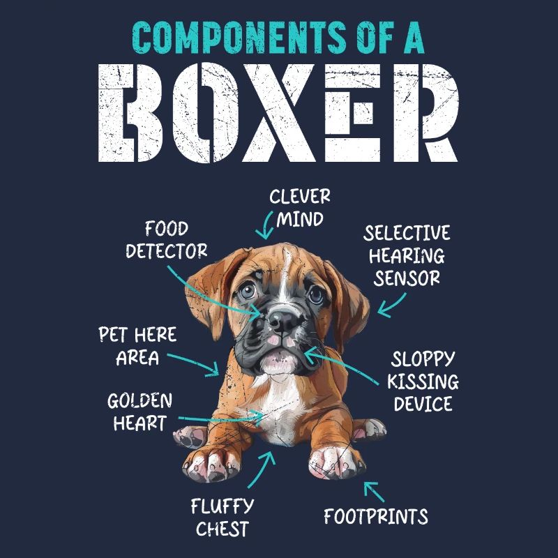 German Boxer COMPONENTS OF A BOXER Funny