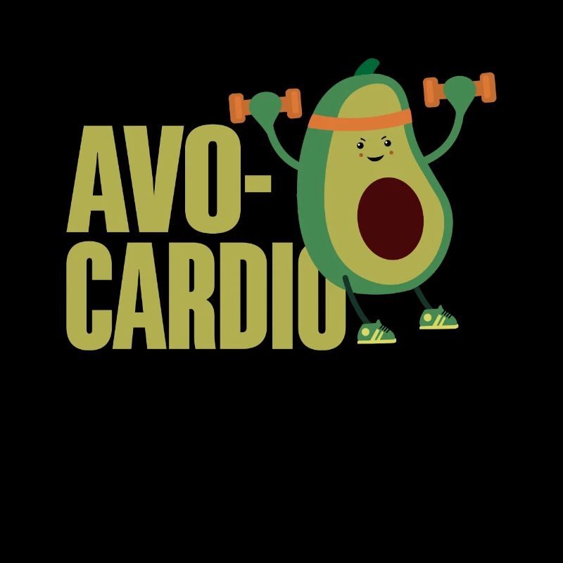 Avo-Cardio Jeu de mots drôle Workout Avocat