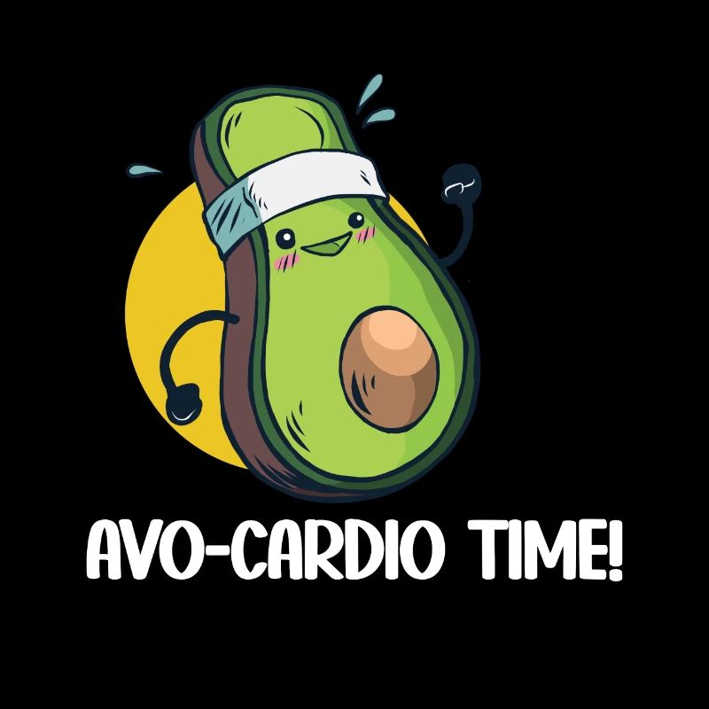 Avo-Cardio Funny Pun Workout Avocado