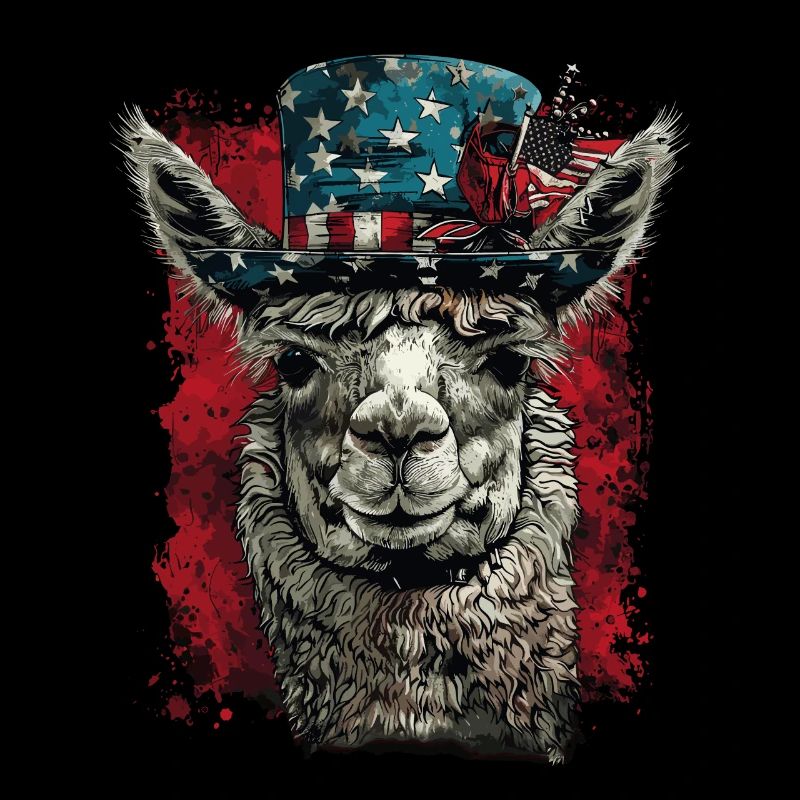 Coole Amerika Llama Sonnenbrille Patriotisch