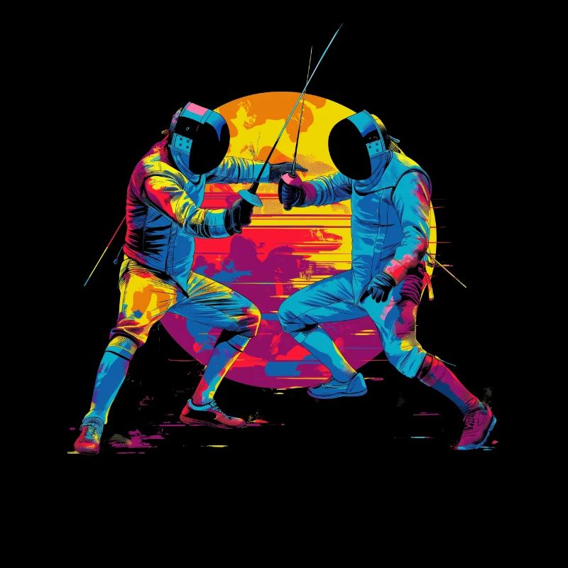 Fechten Fechter Pop Art