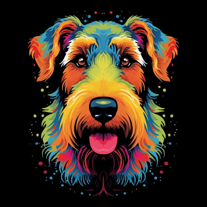 Airedale Terrier Dog Pop Art