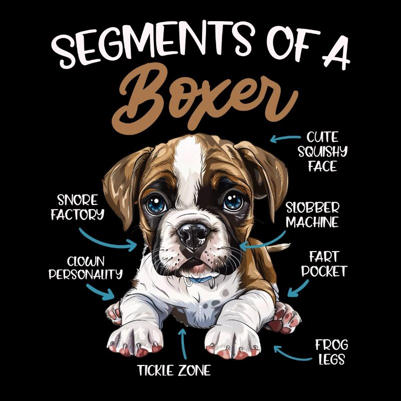 Deutscher Boxer SEGMENTS OF A BOXER Lustiges