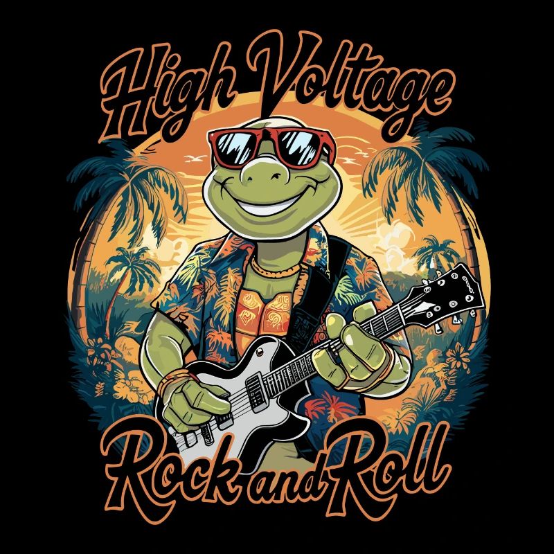 Funny Shield Peak with Guitar Rock and Roll