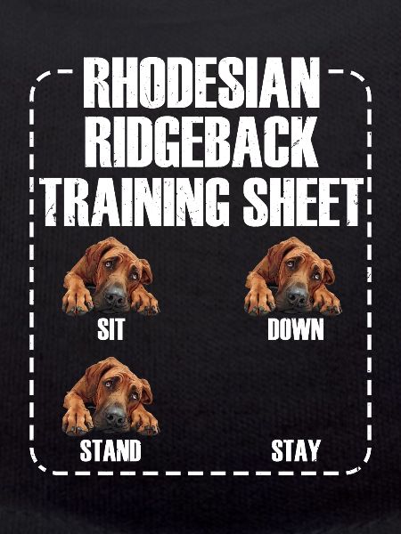 RHODESIAN RIDGEBACK TRAINING SHEET Ridgeback
