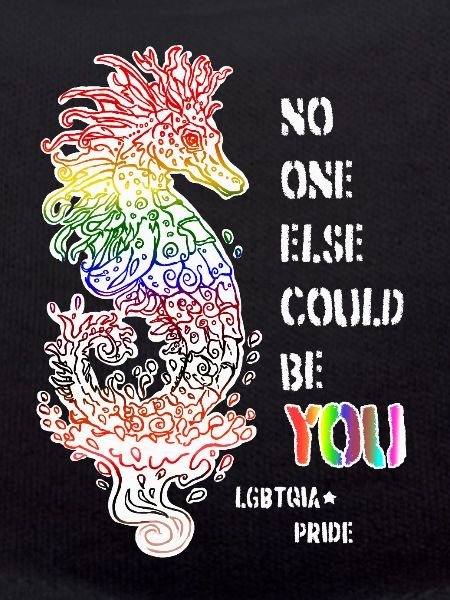 Proud LGBTQIA+ seahorse