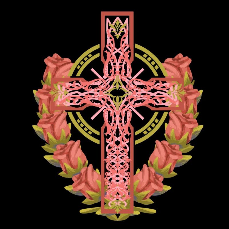 Croix Roses Croix Croix Jésus Dieu