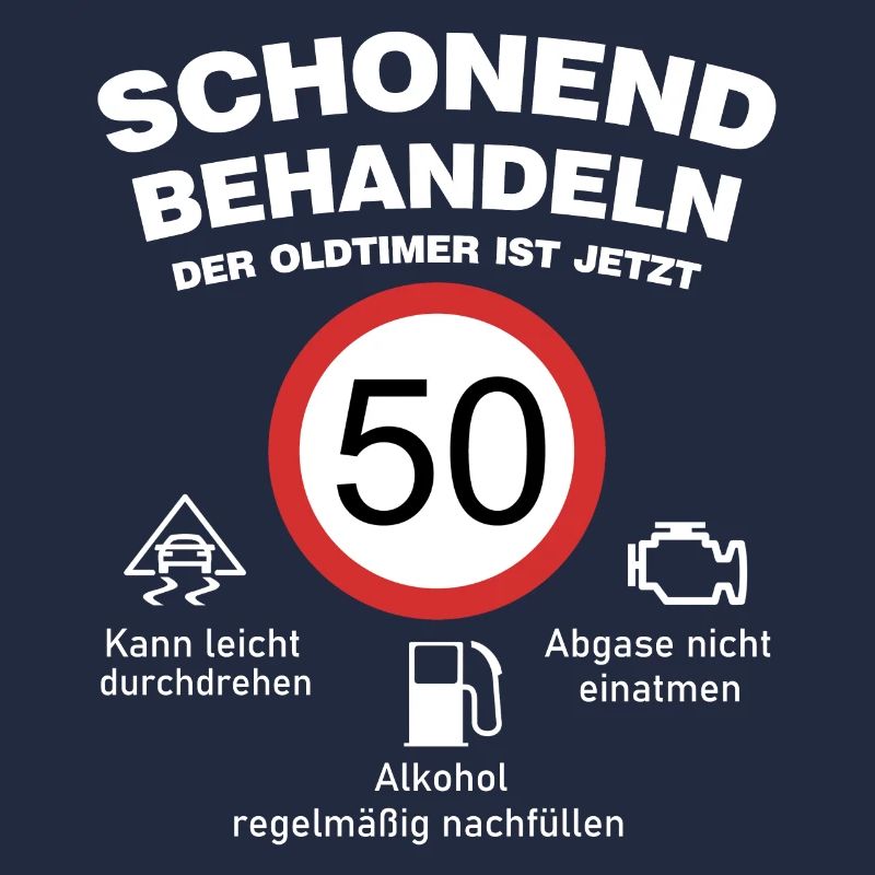 Der Oldtimer wird 50 Jahre alt lustige Auto Spruch