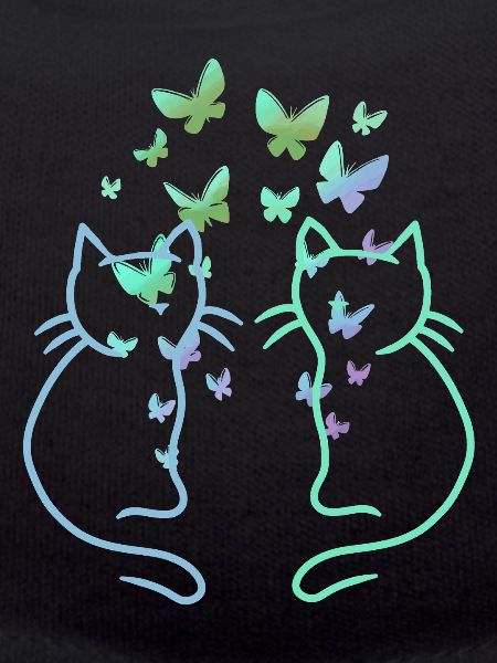 Cats, Cats, Butterflies, Spring
