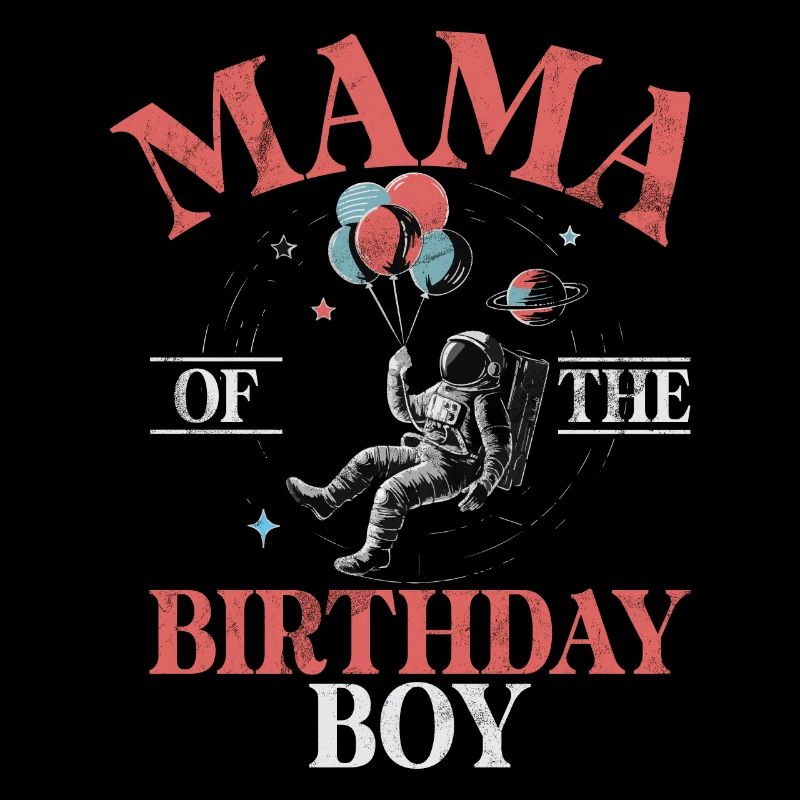 Astronautes de l’espace de la mère de la fille d’anniversaire