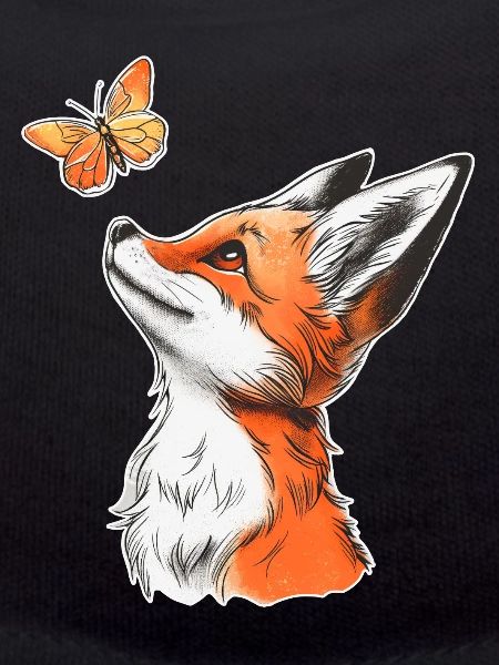 Fox with Butterfly