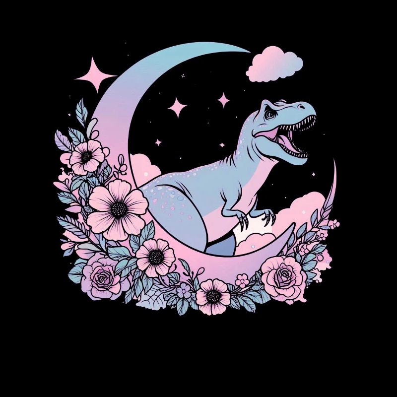 Pastell Goth T-Rex Kawaii Ästhetischer Gruseliger