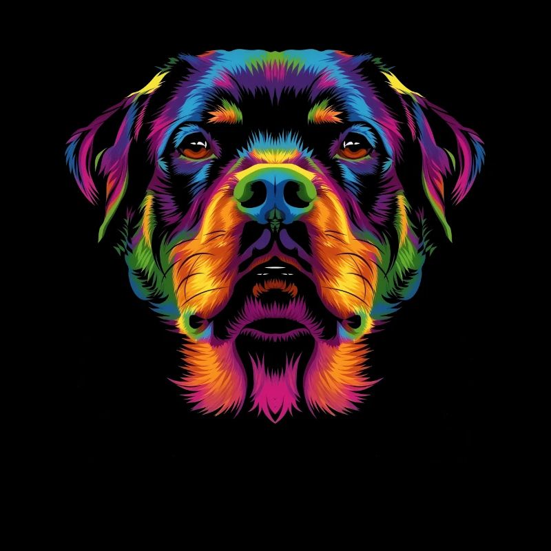Rottweiler Hund Popart