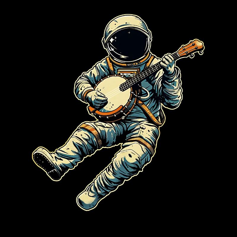 Astronaute Space Bluegrass Banjo Player