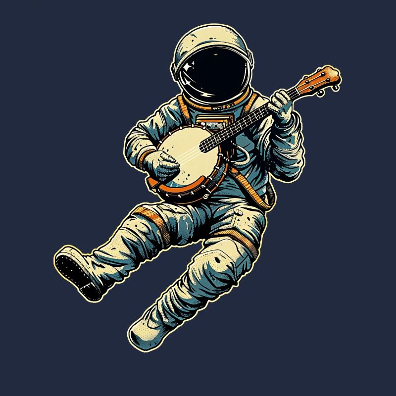 Astronaute Space Bluegrass Banjo Player