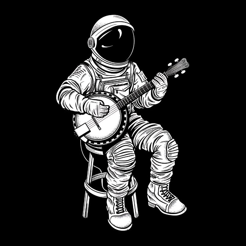 Astronaute Space Bluegrass Banjo Player