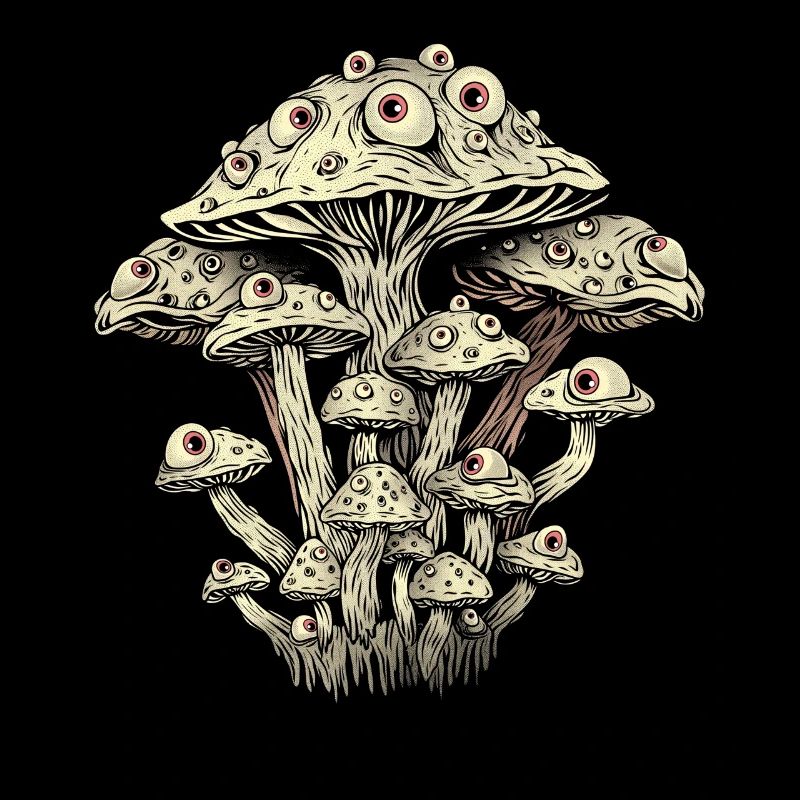 Weirdcore Ästhetik Pilz Augäpfel Strangecore Grung