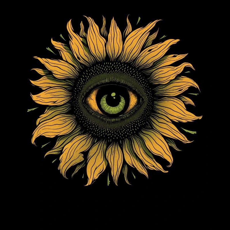 Esthétique bizarre Tournesol Oeil Creepy Str