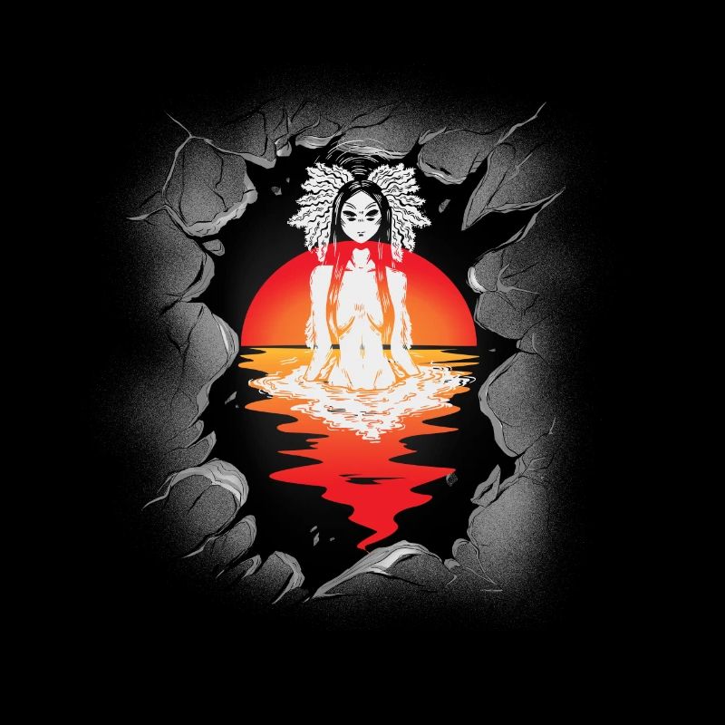 mystical sunset ghost ghosts mermaid mermaid