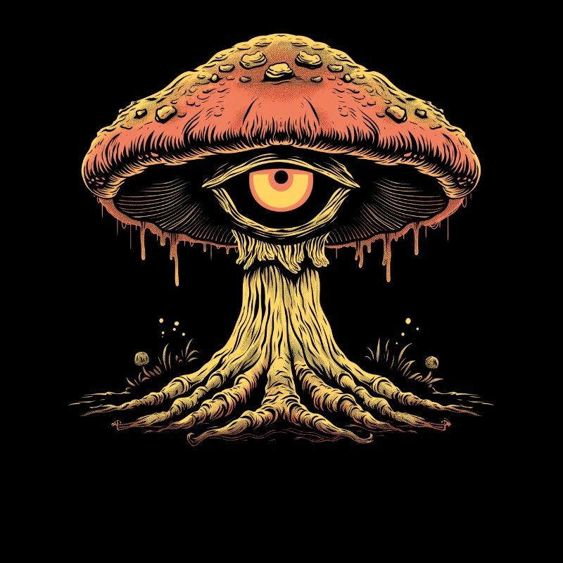 Cottagecore Weirdcore Esthétique Champignon Globe oculaire C