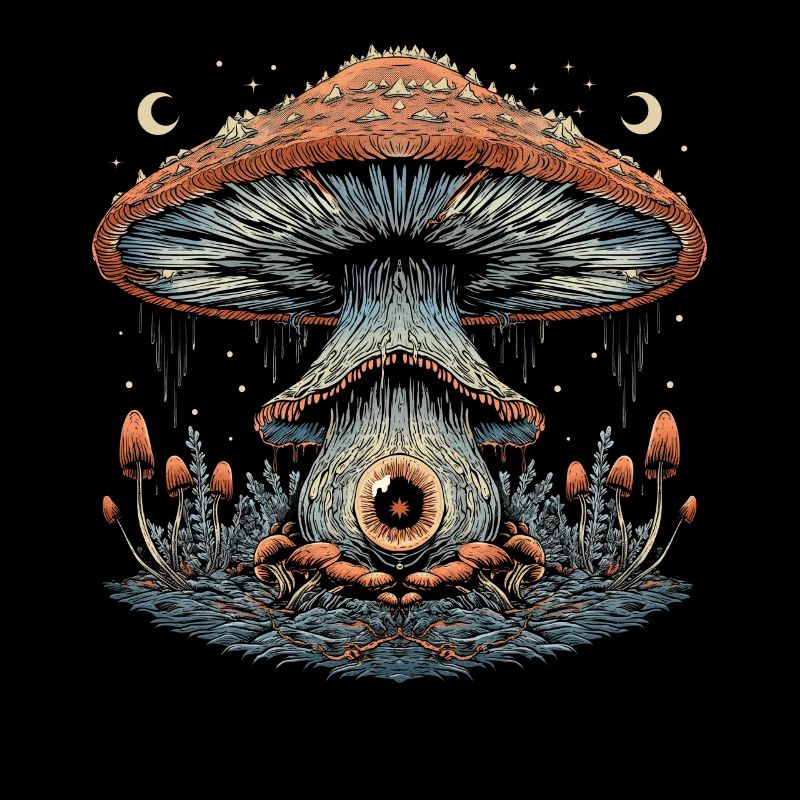 Cottagecore Weirdcore Ästhetisch Pilz Augapfel Mon