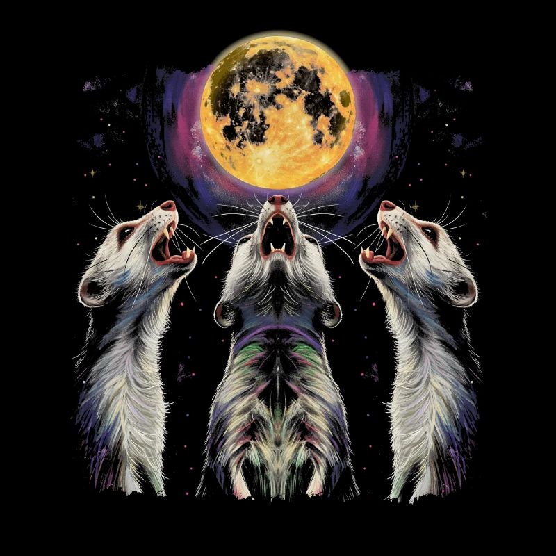 Frettchen Haustier Heulender Mond