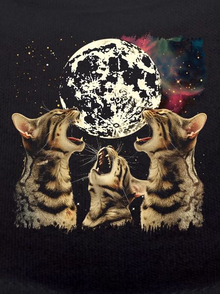 Bengal Cat Howling Moon