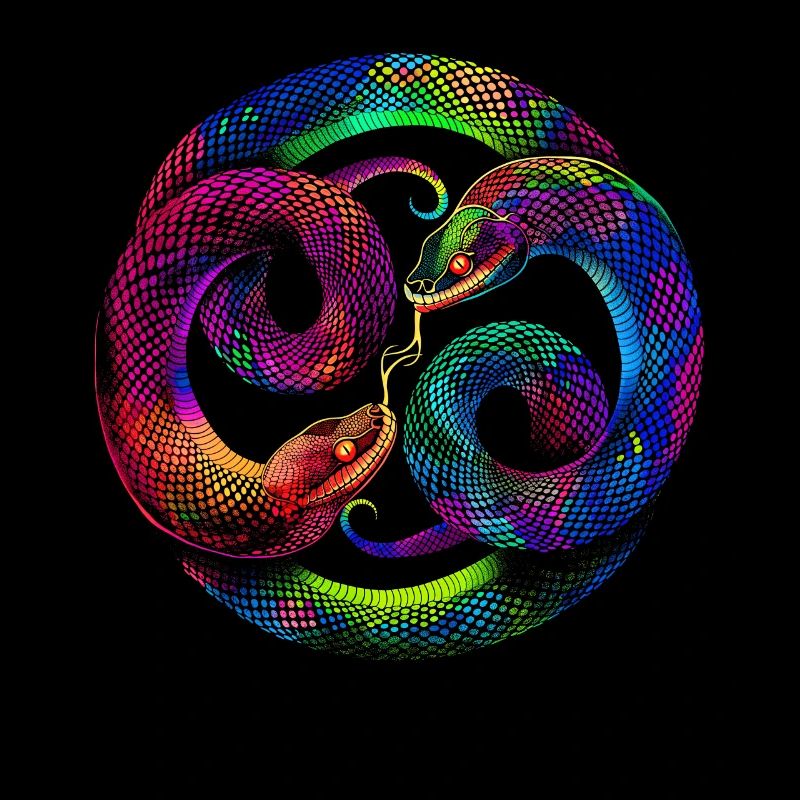 Schlange Reptil Popart
