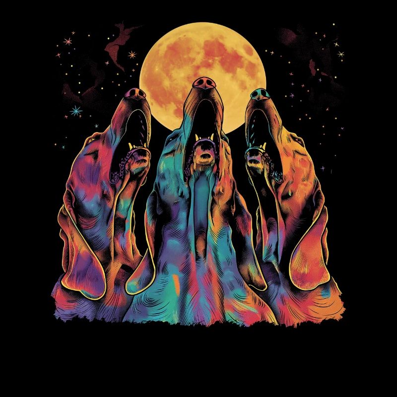 Bluthund Hund Heulender Mond
