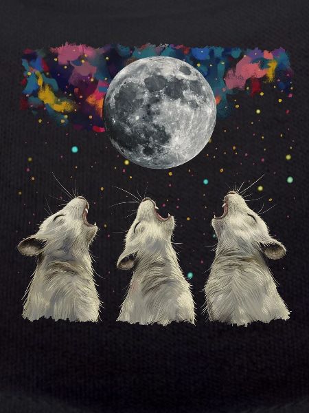 Chinchilla Pet Howling Moon