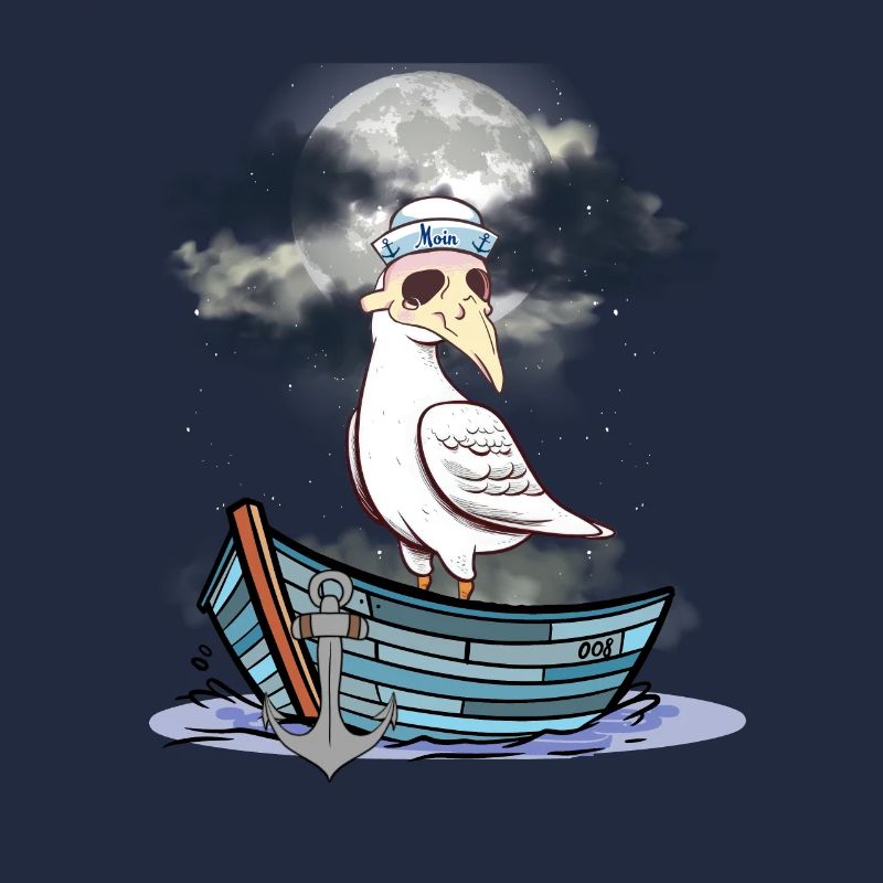 Halloween Möwe Möwen Boot Fährmann Boote