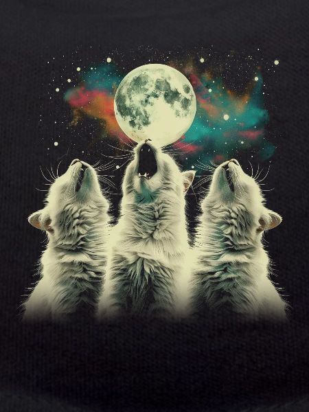 Himalayan Cat Howling Moon