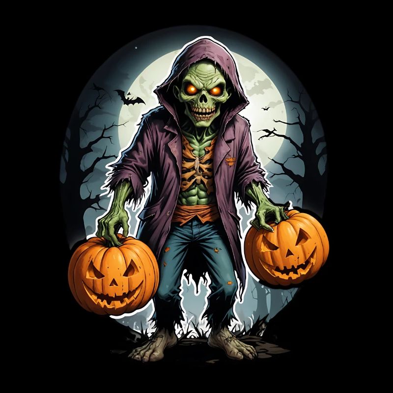 Halloween - Zombie Horror Horror with Pumpkin