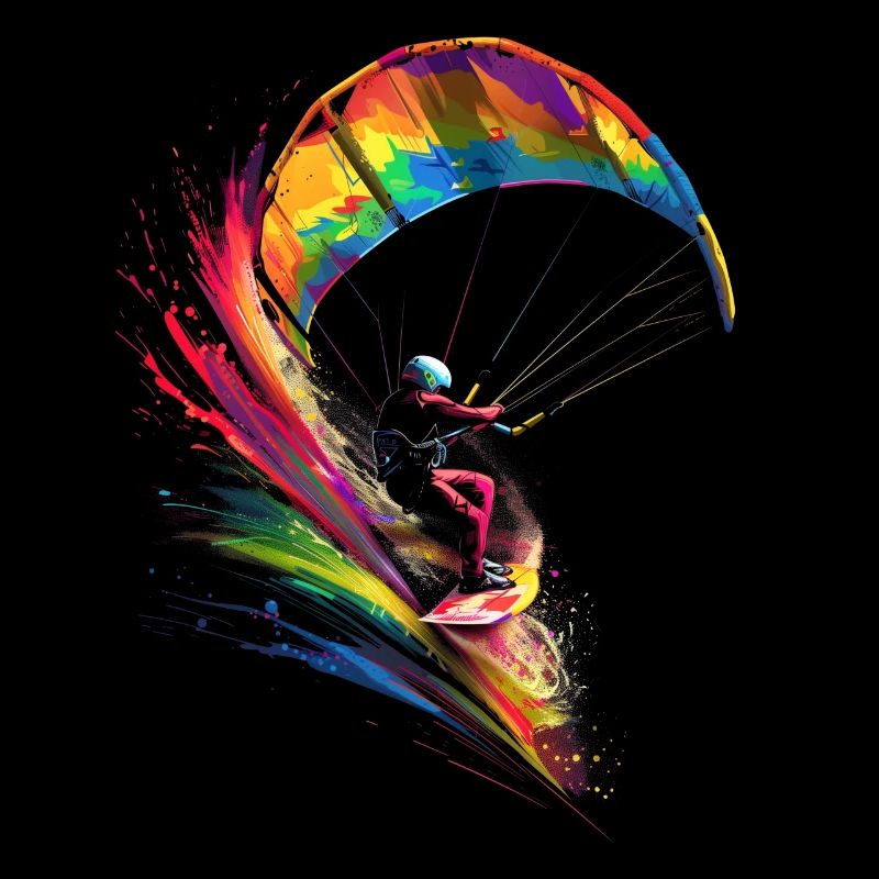 Kitesurf Kitesurfeur Kiteboarding Popart