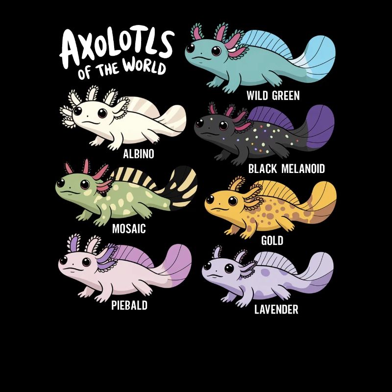 Axolotls Der Welt Süßer Anime Salamander