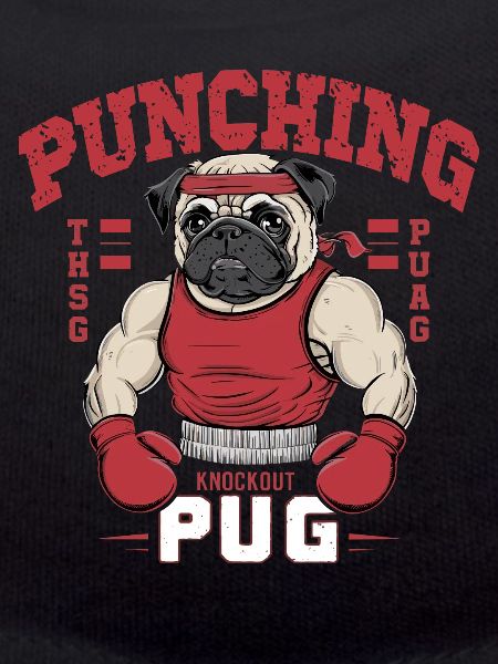 Mops Hundehalter Mops Punching Pug