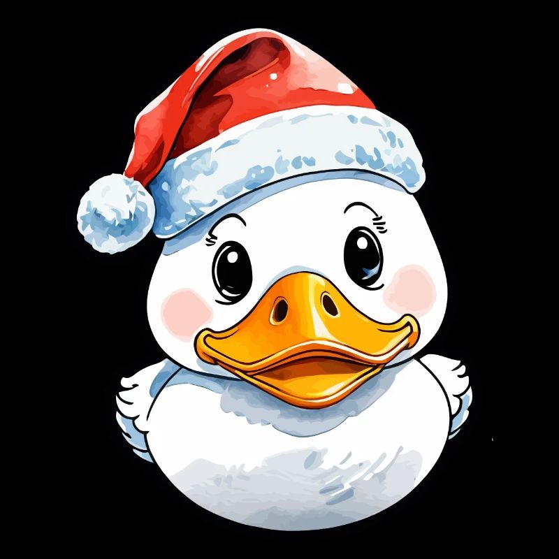 Dessin de Noël de canard