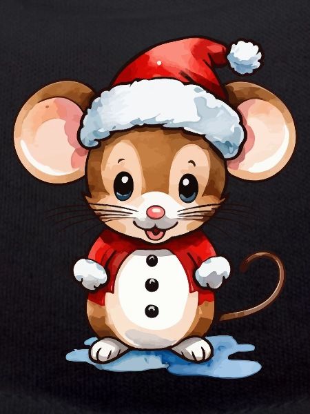 Mouse Christmas Drawing