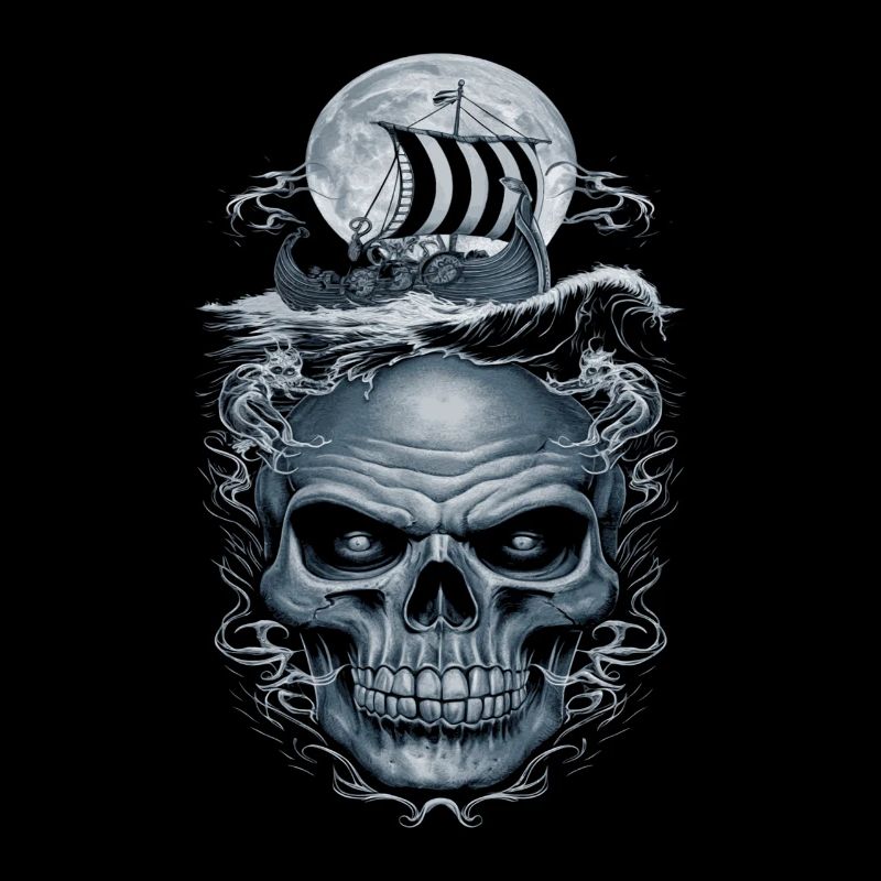 Vikings – Wolves & Ship in the Moonlight