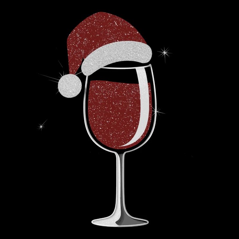 Verre à vin de Noël élégant