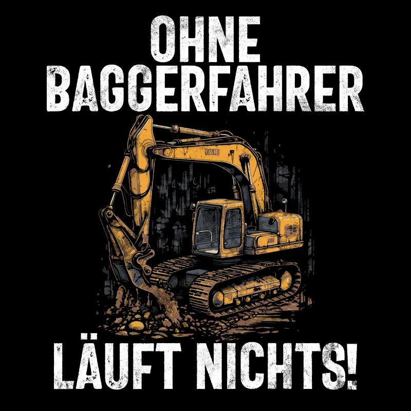 Excavator Driver Funny Construction Worker Profession Excavator