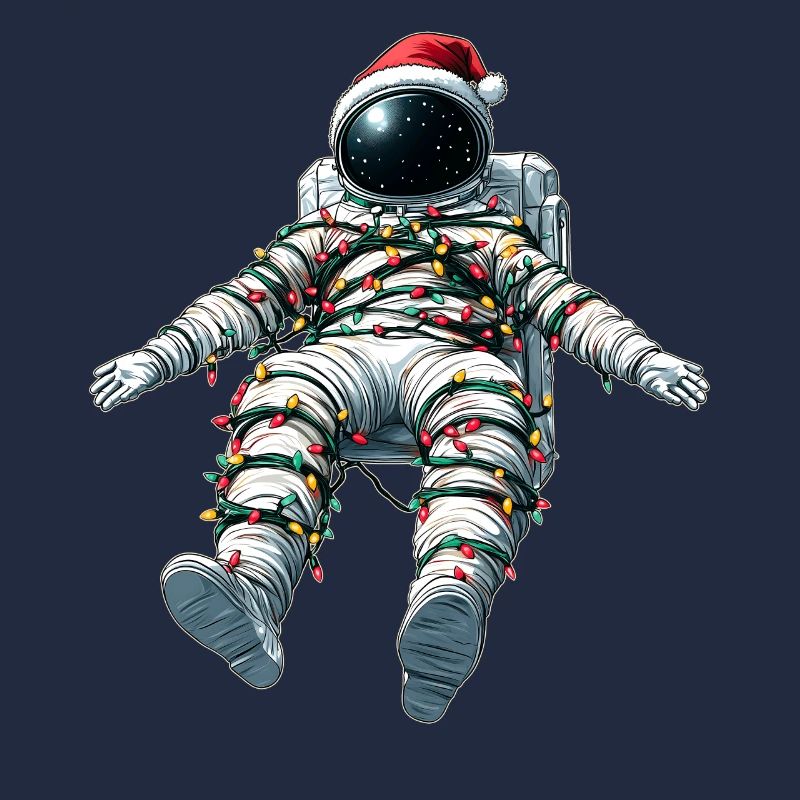 Floating Astronaut Christmas Hat Xmas