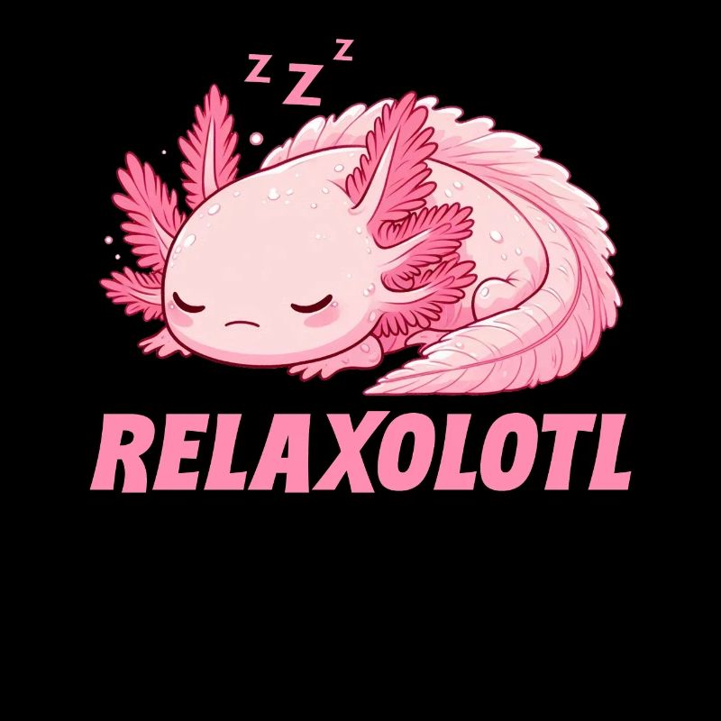 Relaxolotl Axolotl Late Riser Sleeping Chilling